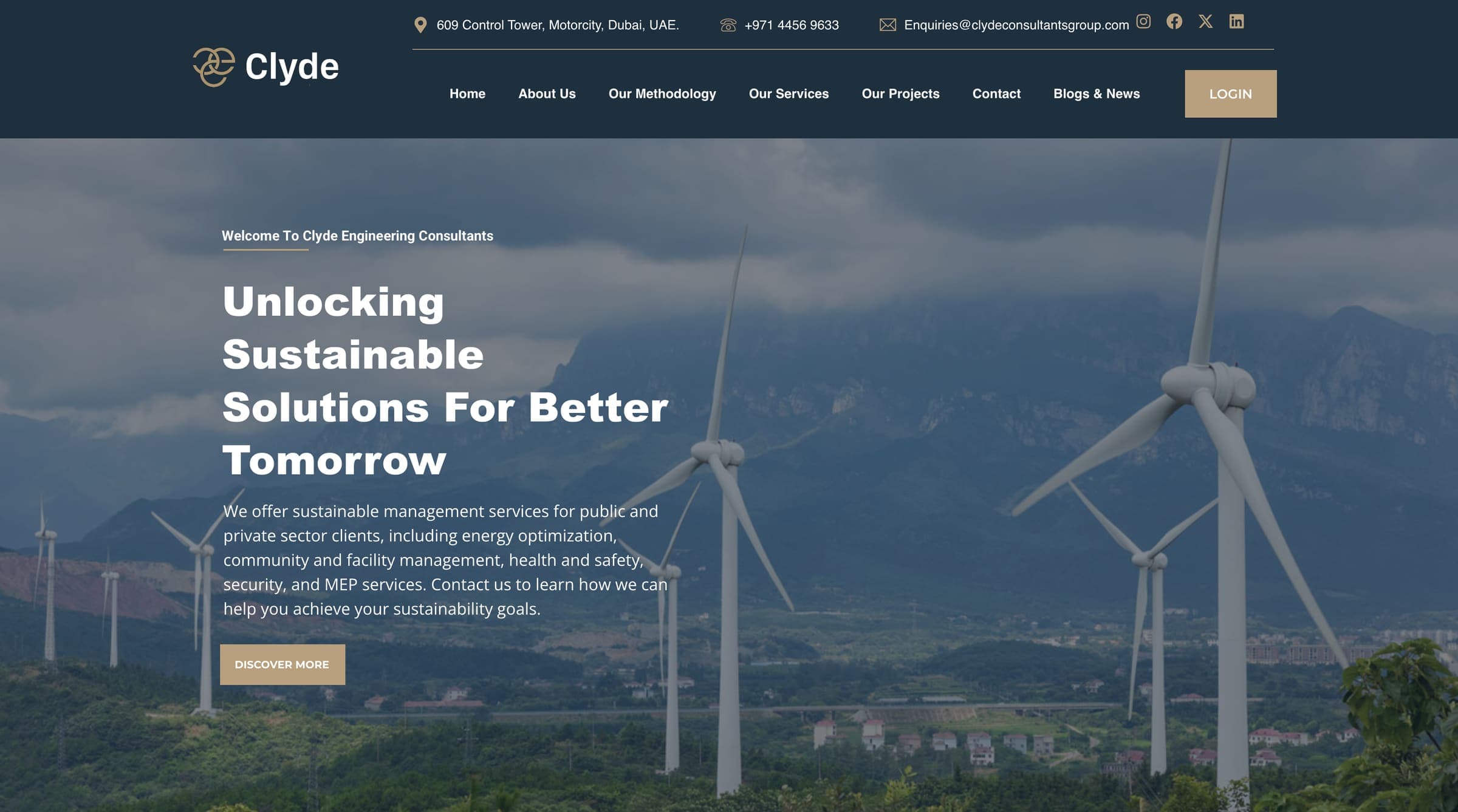 Clyde Consultants Group website homepage
