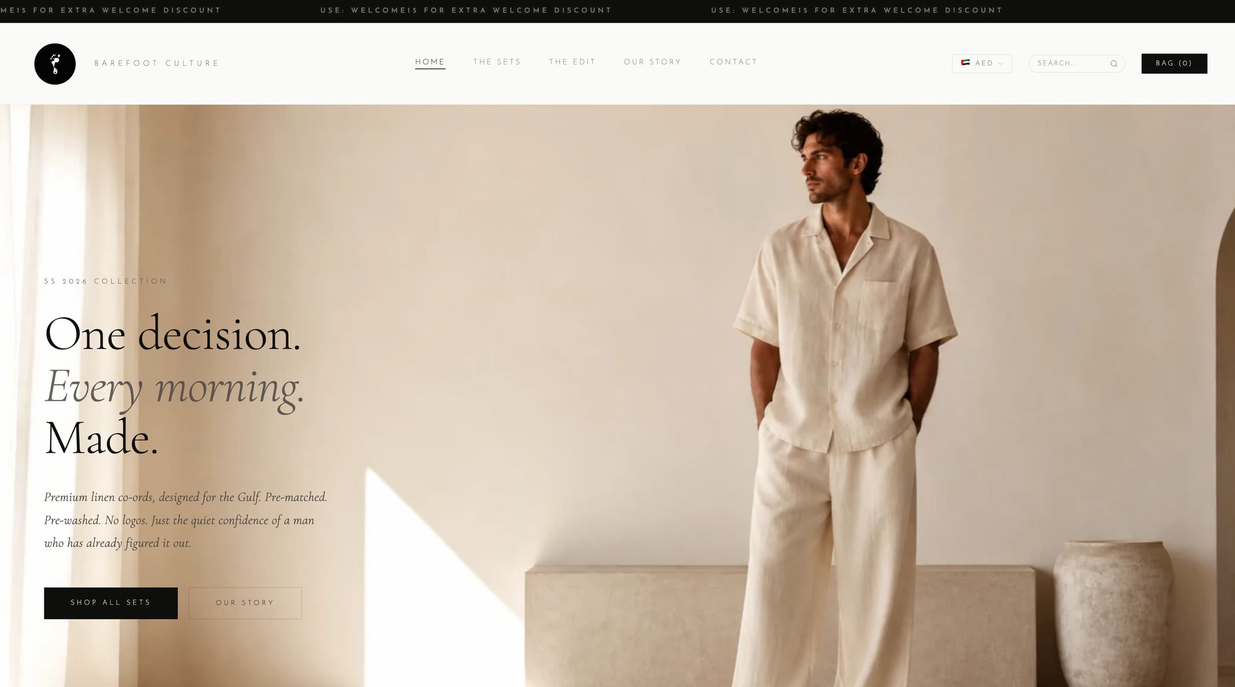 Barefoot Culture website homepage