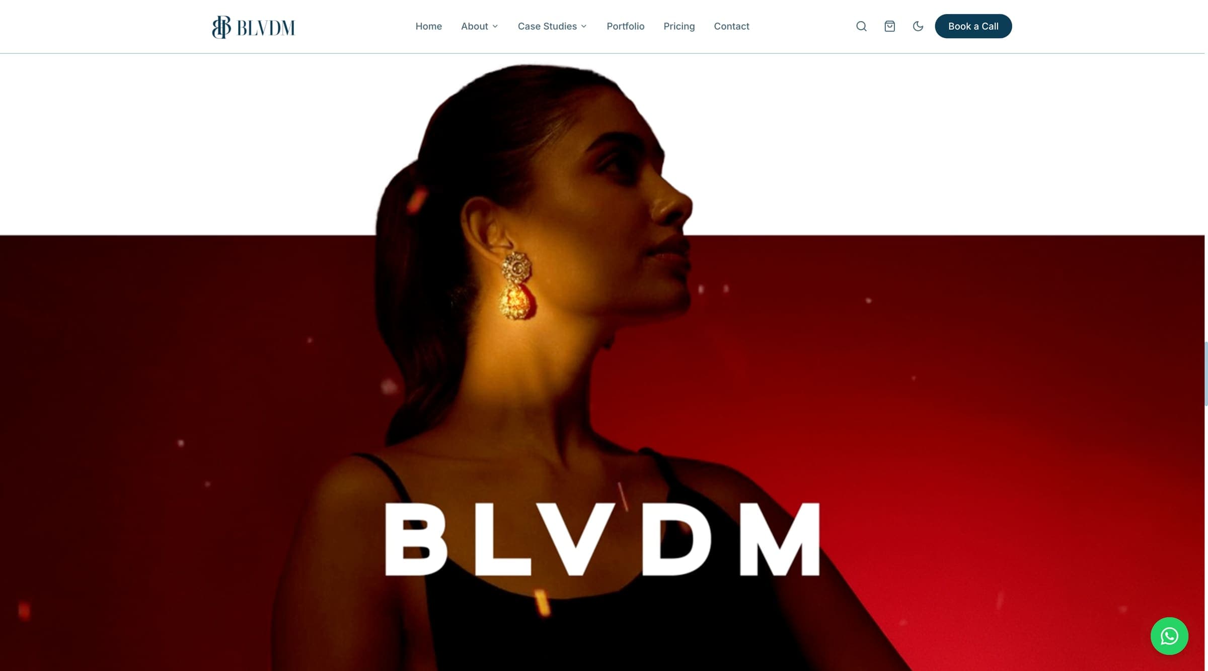 Belvedere Marketing website, inner section