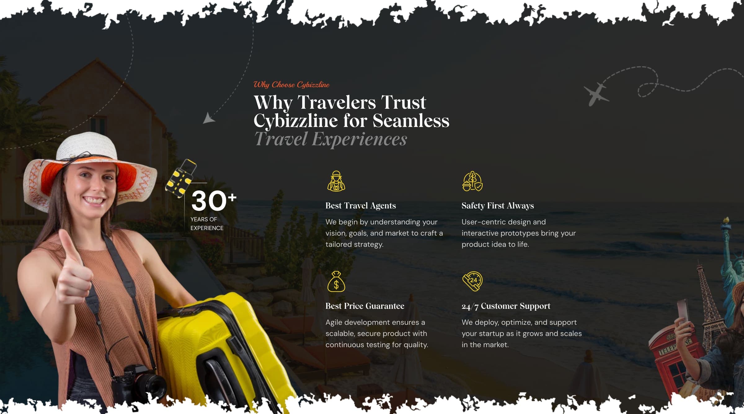 Cybizzline website, inner section