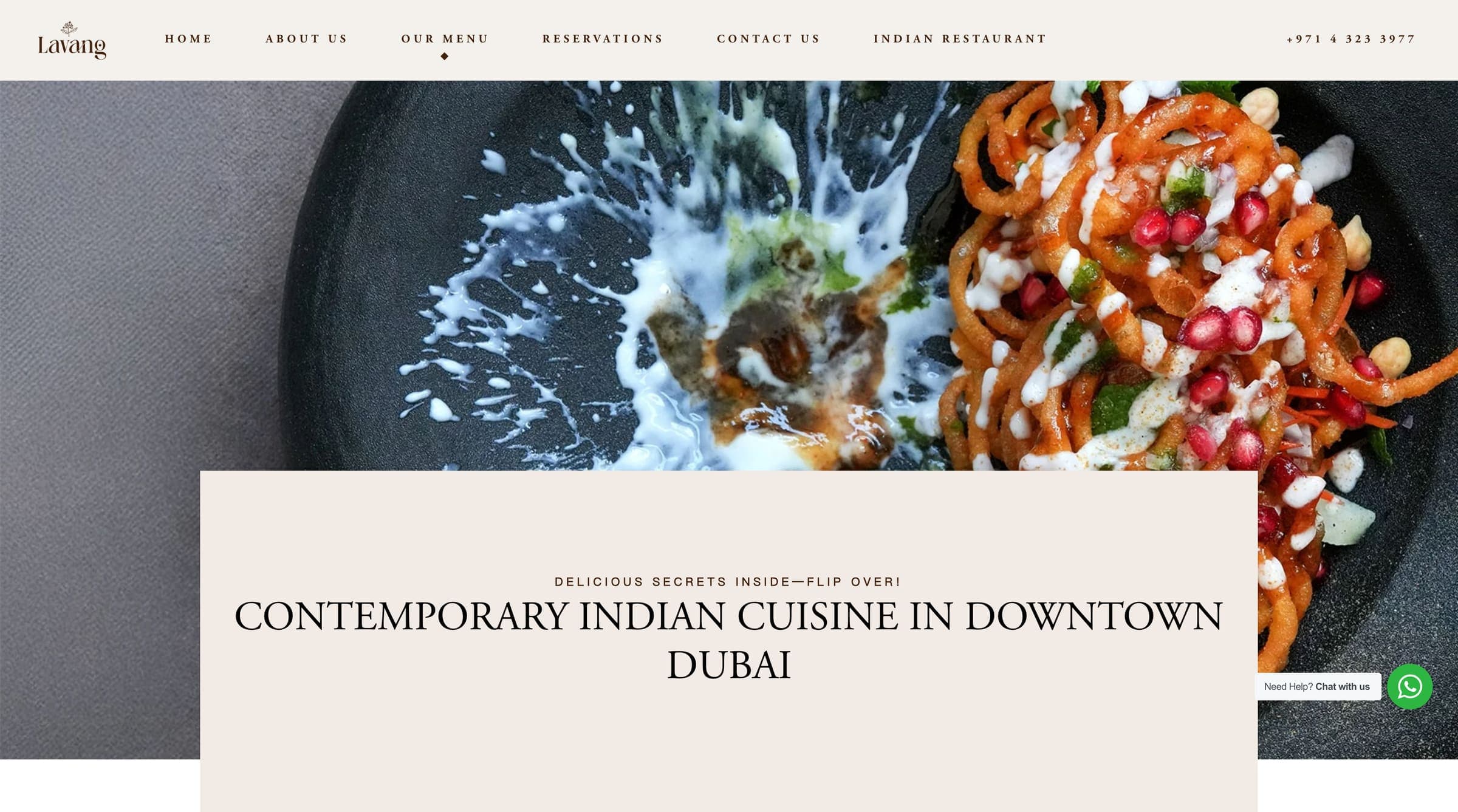 Lavang website, inner section