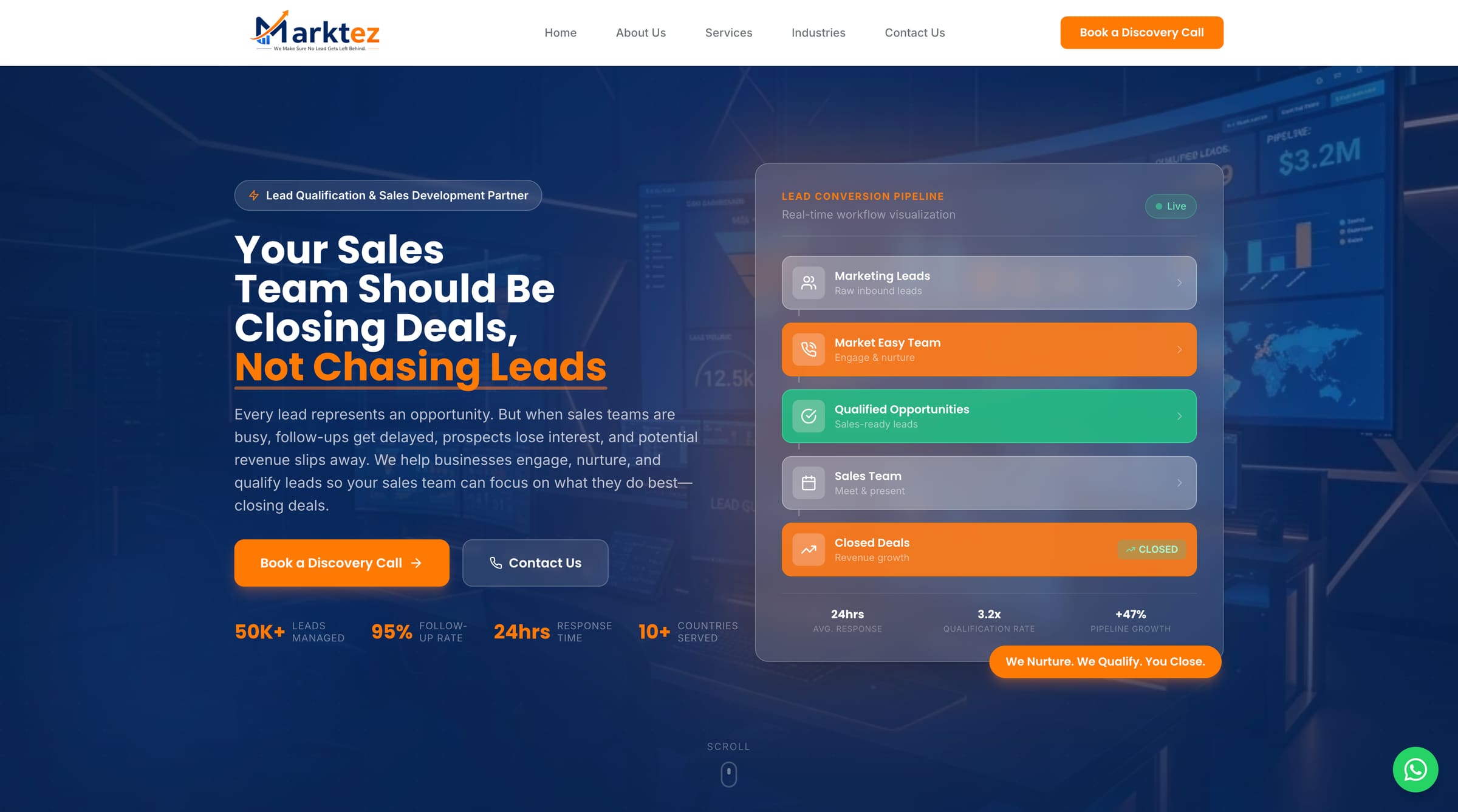 Marketez website homepage