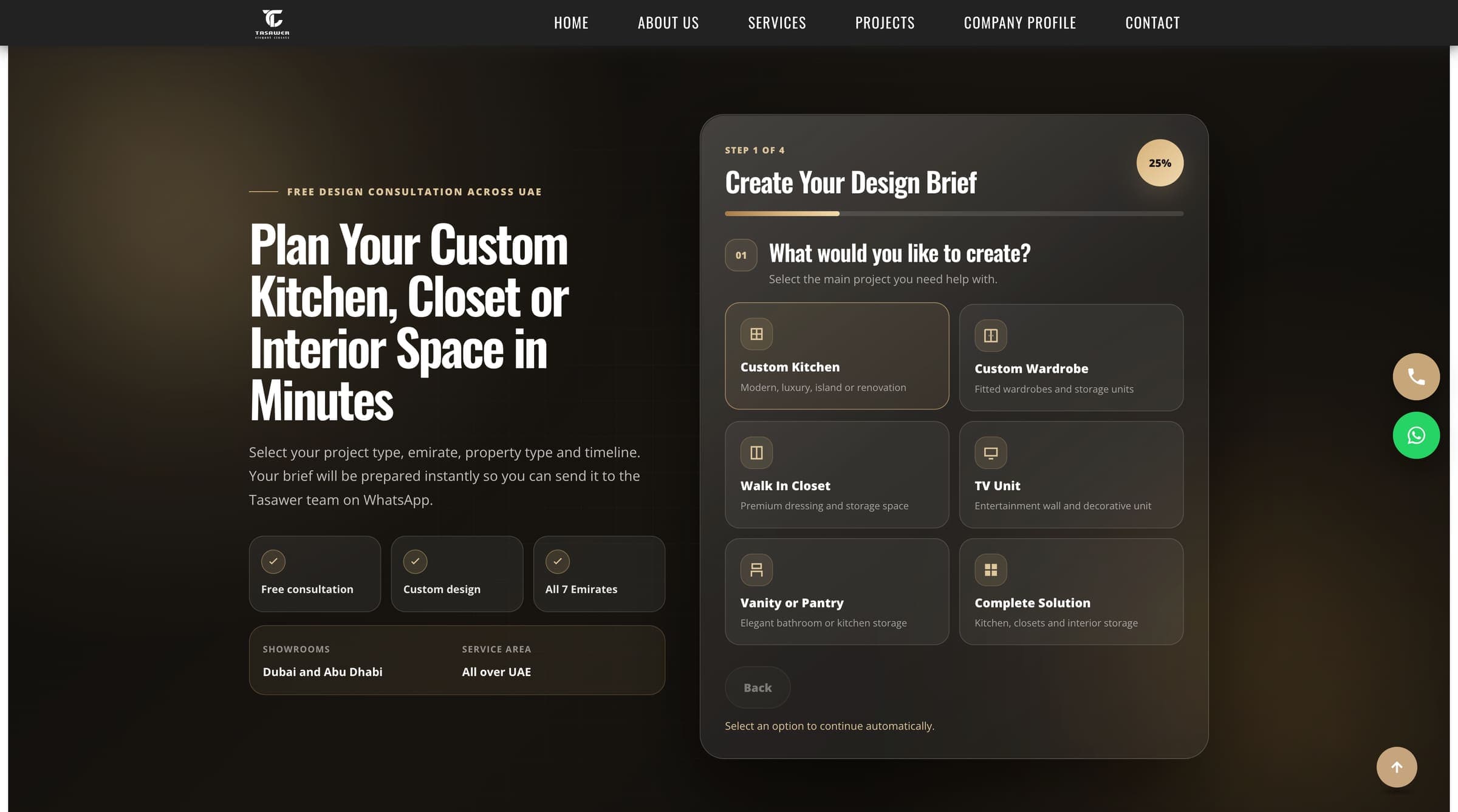 Tasawer Closet website, further section