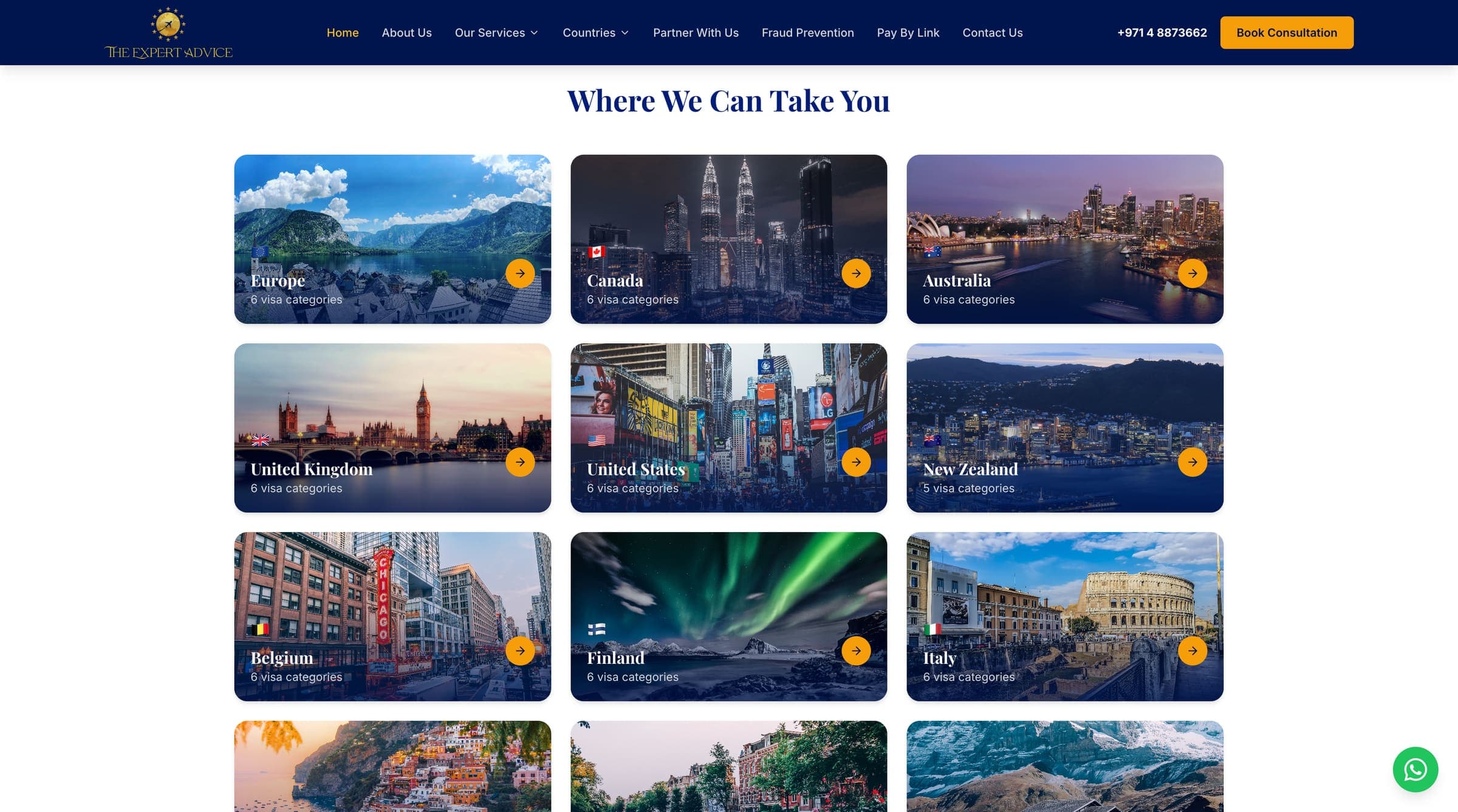 The Expert Advice website, further section