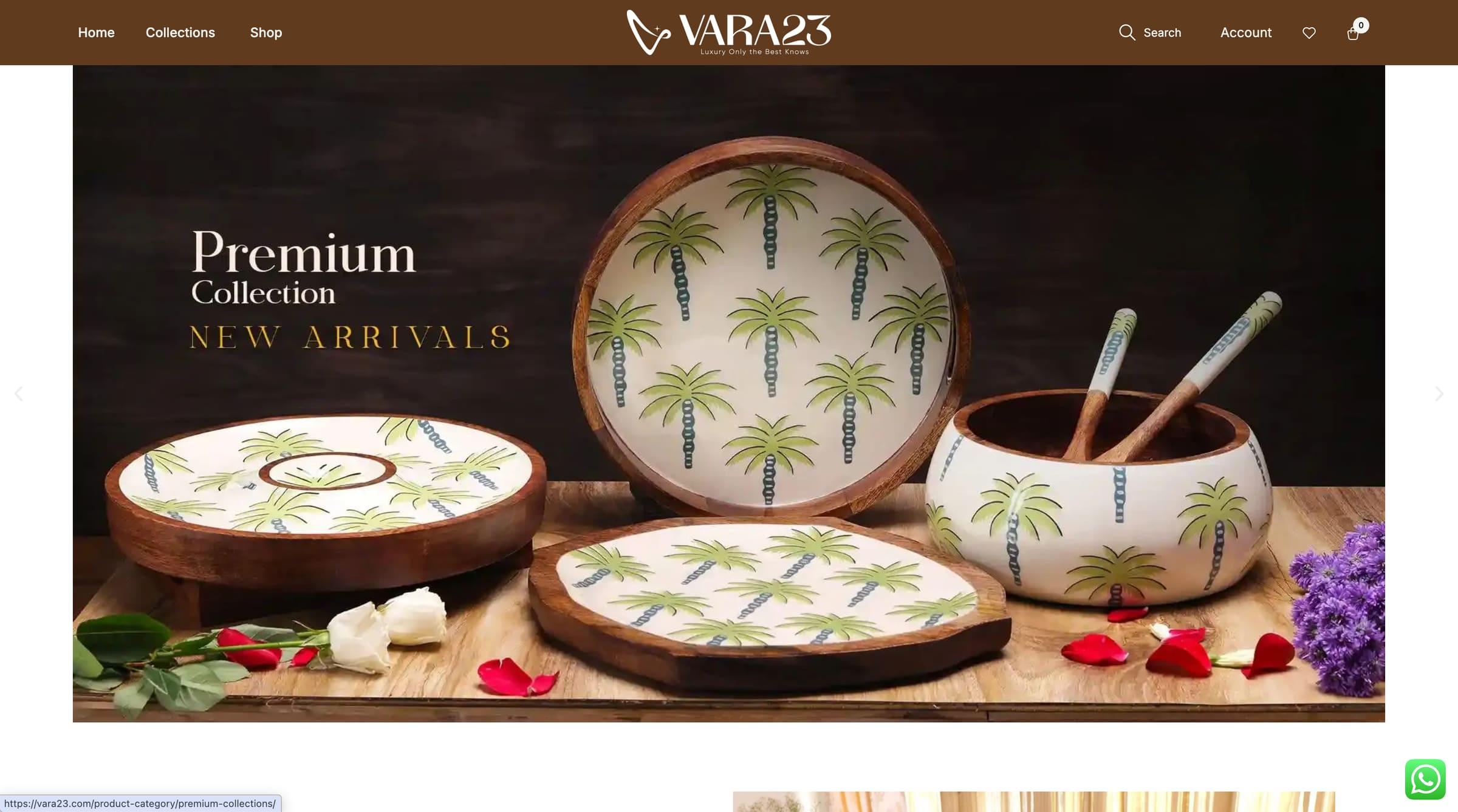 VARA23 website homepage